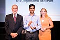 Chinmay Sonawane, Brisbane State High School - Distinguished Academic Achiever. (L to R) Brian Short, Chinmay Sonawane, The Honourable Kate Jones MP.