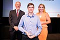 Rohan Olufson, St Augustine’s College, Cairns - Distinguished Academic Achiever. (L to R) Brian Short, Rohan Olufson, The Honourable Kate Jones MP.