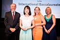 Emma Leong, Queensland Academies - Science, Mathematics & Technology Campus - Highest Achievement in the International Baccalaureate. </br>(L to R) Brian Short, The Honourable Kate Jones MP, Emma Leong, and Professor Joanne Wright from The University of Queensland.