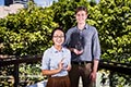 Bella Zhong and Finnian Connolly, both attended All Saints Anglican School - Distinguished Academic Achievers.